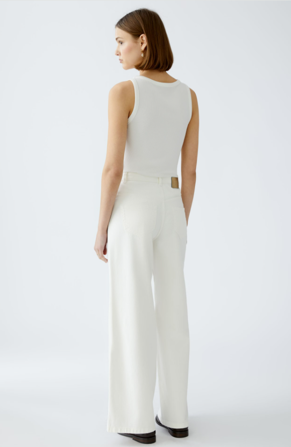 Oui Calças Algodão Lã com Fecho - detalhe