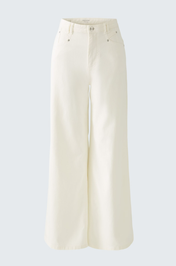 Oui Calças Algodão Lã com Fecho