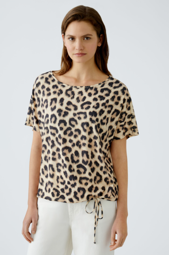 Oui T-shirt Lã Seda Estampado - detalhe