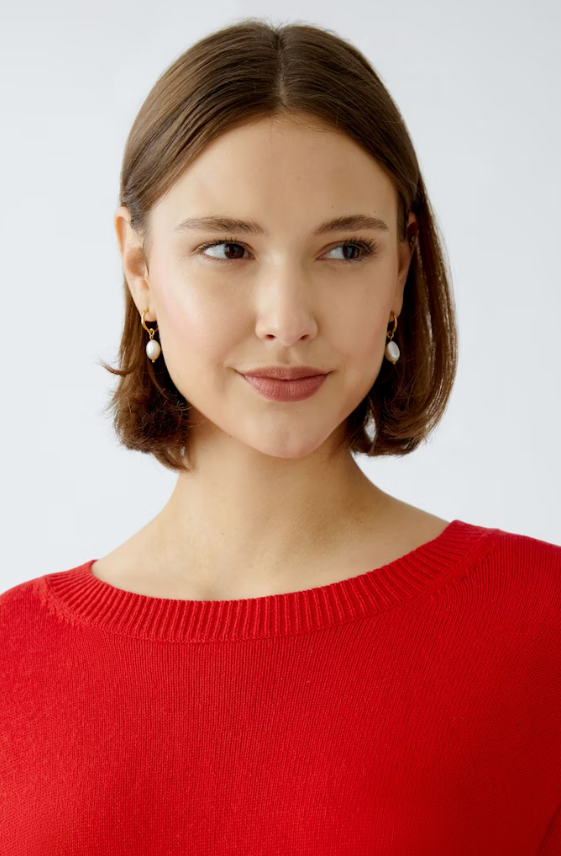 Oui Camisola Algodão Lã Gola Redonda