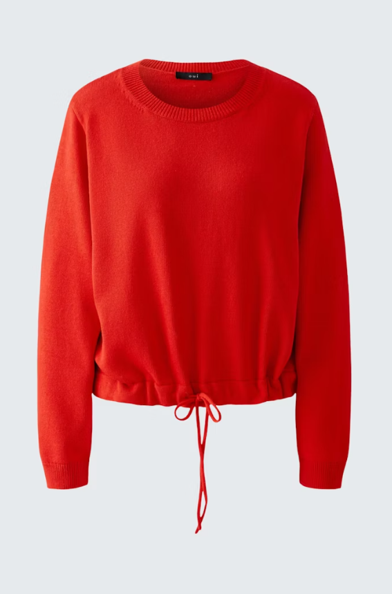 Oui Camisola Algodão Lã Gola Redonda