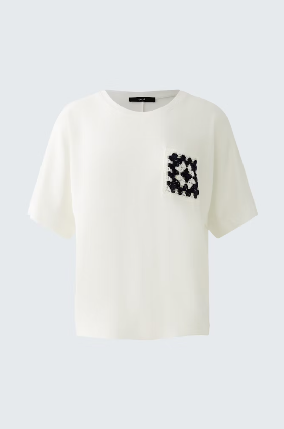 Oui T-shirt Algodão Lã Elástico