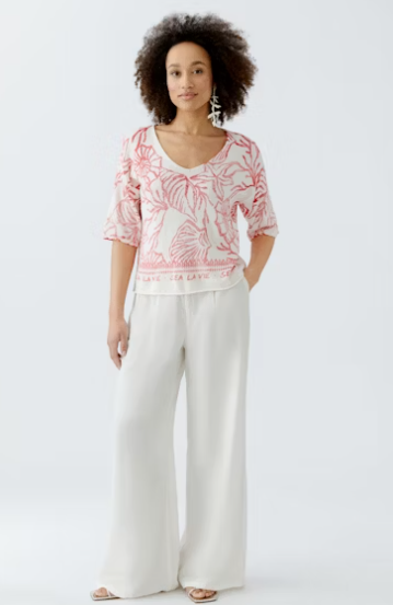 Oui Camisola Algodão Lã Estampado - vista alternativa