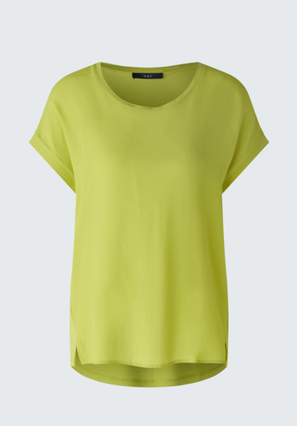 Oui T-shirt Lã Gola Redonda Curto