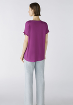 Oui T-shirt Lã Gola Redonda Curto