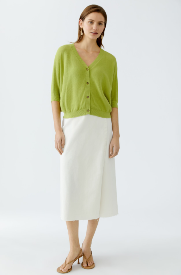 Oui Casaco Algodão Lã com Botões - detalhe