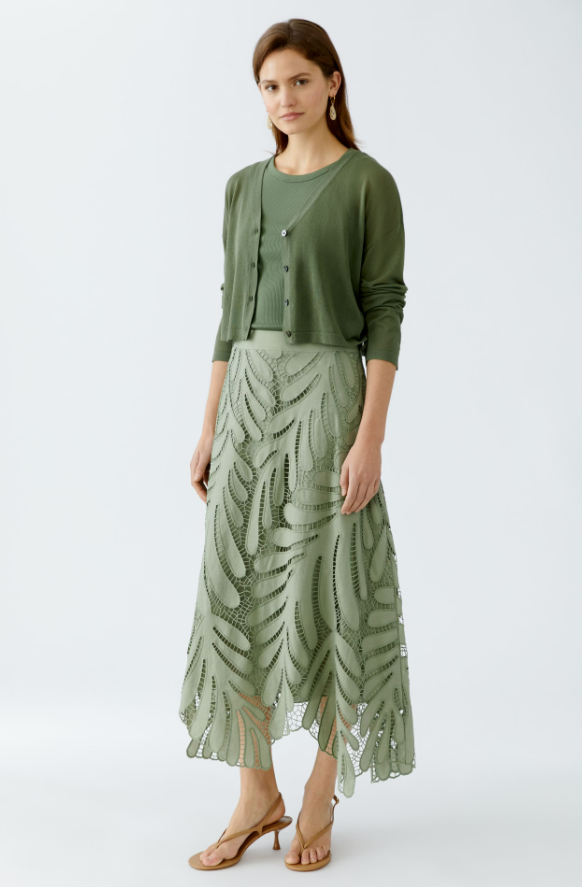 Oui Casaco Lã com Botões Comprido - vista frontal