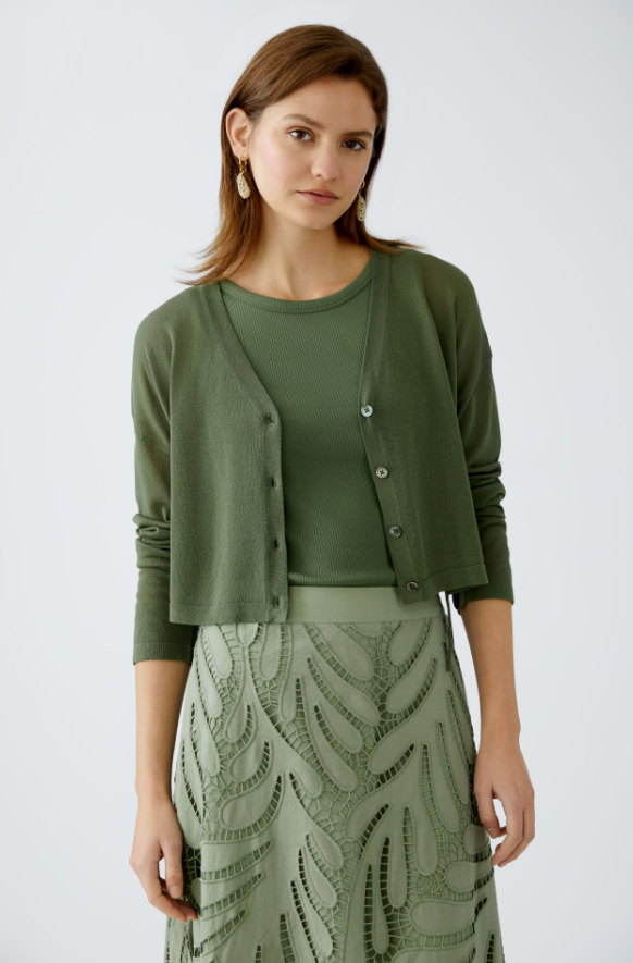 Oui Casaco Lã com Botões Comprido - vista alternativa