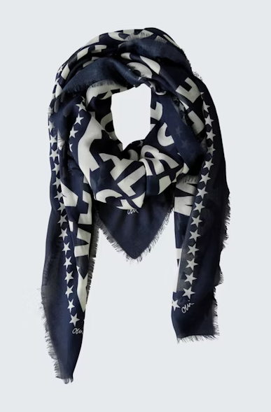 Oui Lenço Lã Estampado - vista frontal