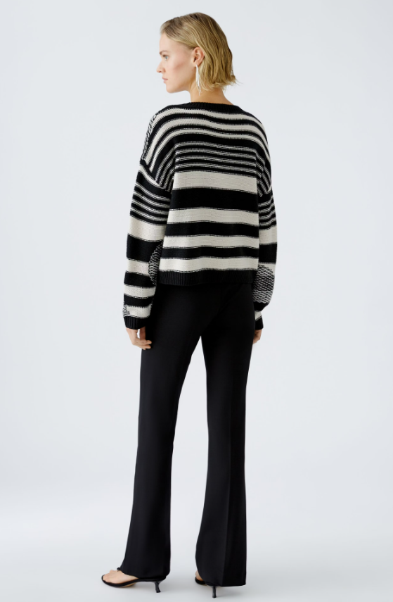 Oui Camisola Lã às Riscas Estampado