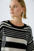 Oui Camisola Lã às Riscas Estampado