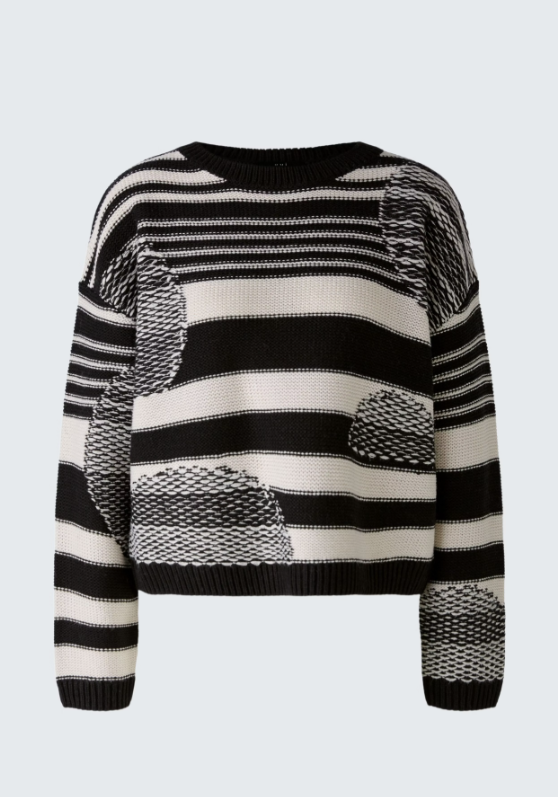 Oui Camisola Lã às Riscas Estampado