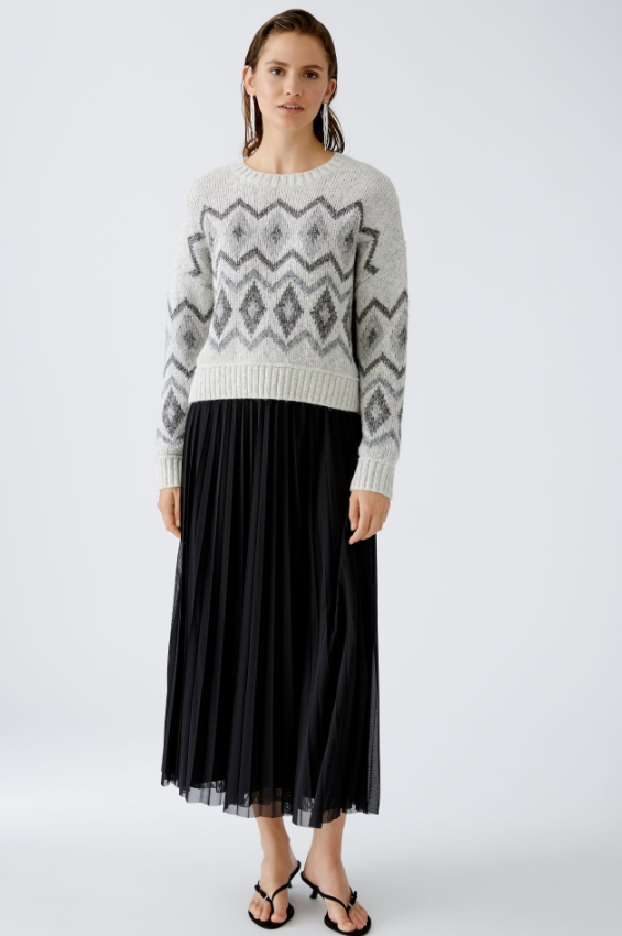 Oui Camisola Algodão Lã Jacquard Modelo 3 - vista alternativa