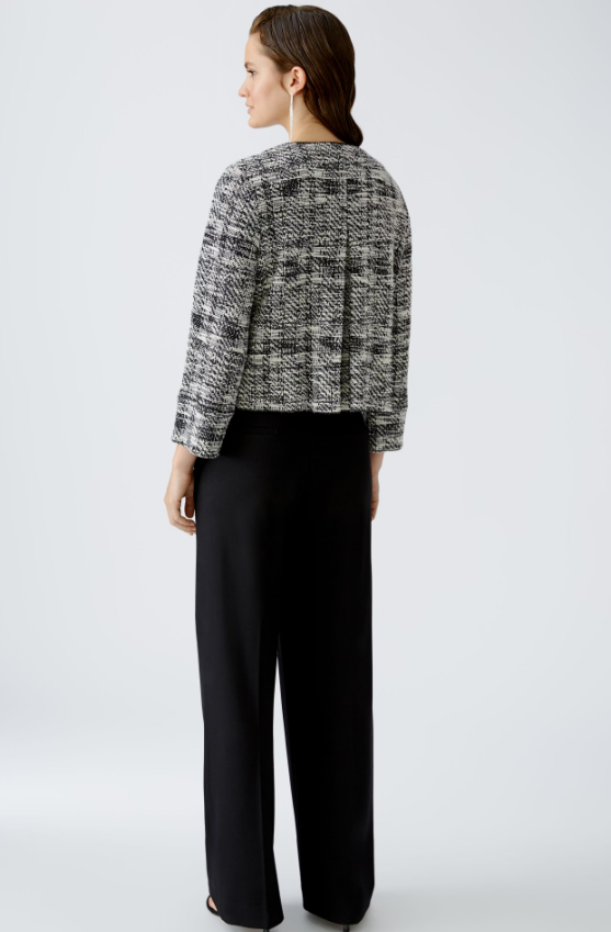 Oui Casaco Algodão Lã Gola Redonda - vista alternativa