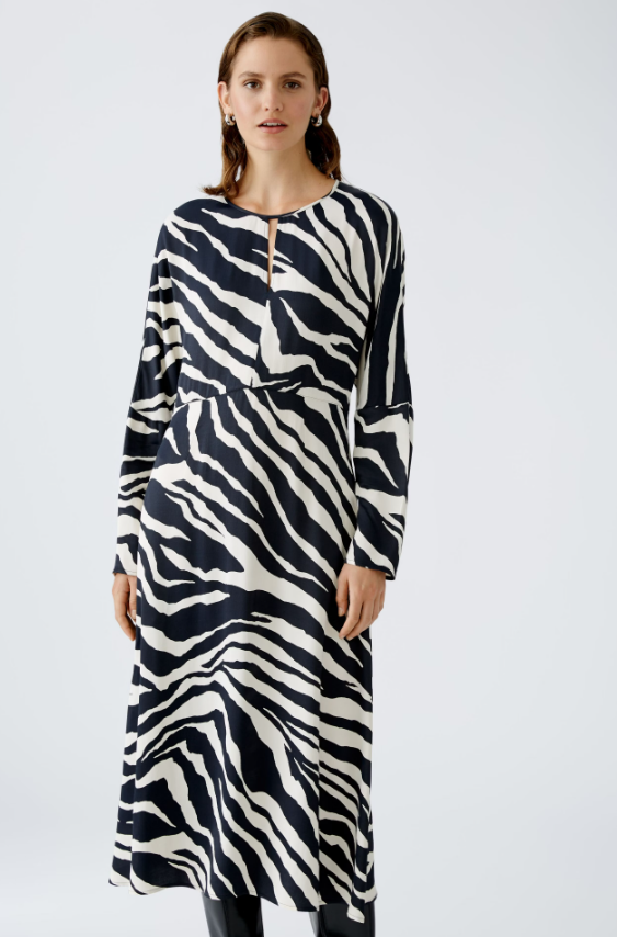 Oui Vestido Lã Estampado com Bolsos - vista alternativa