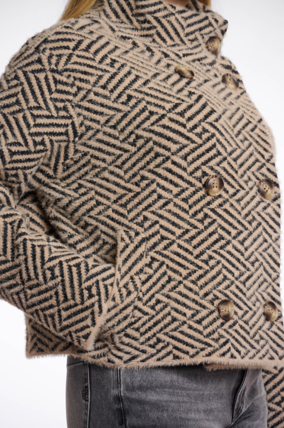 Rino & Pelle Casaco Curto de Trespasse Duplo - detalhe