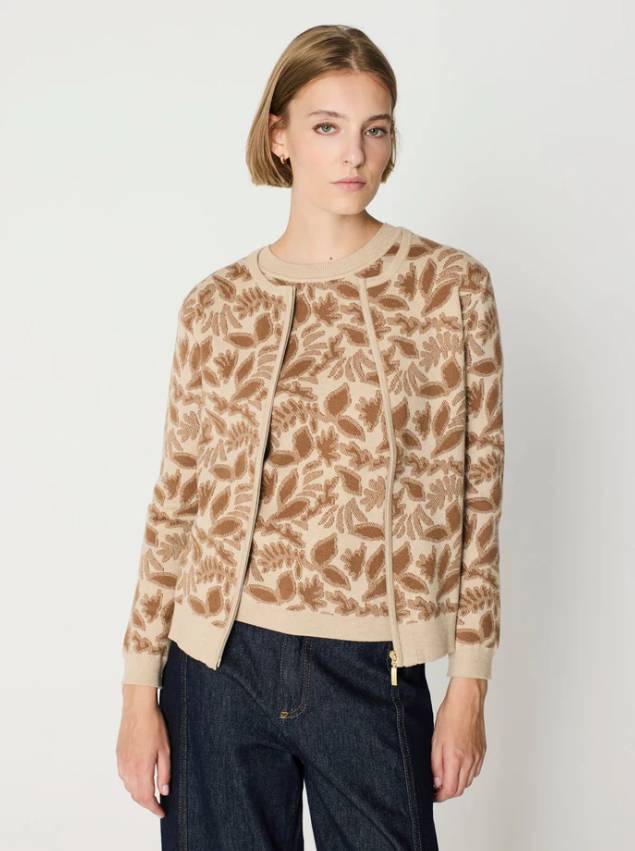 Escorpion Casaco Malha Floral - vista frontal