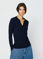 Escorpion Camisola de Malha com Gola Polo em V - detalhe