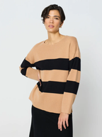 Escorpion Camisola de Malha Regular às Riscas - vista frontal