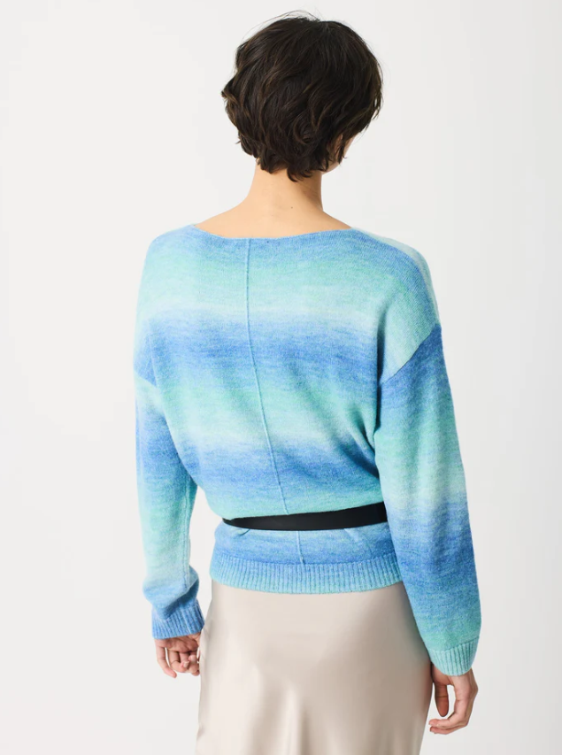 Escorpion Camisola de Malha Degradê em Azul - detalhe