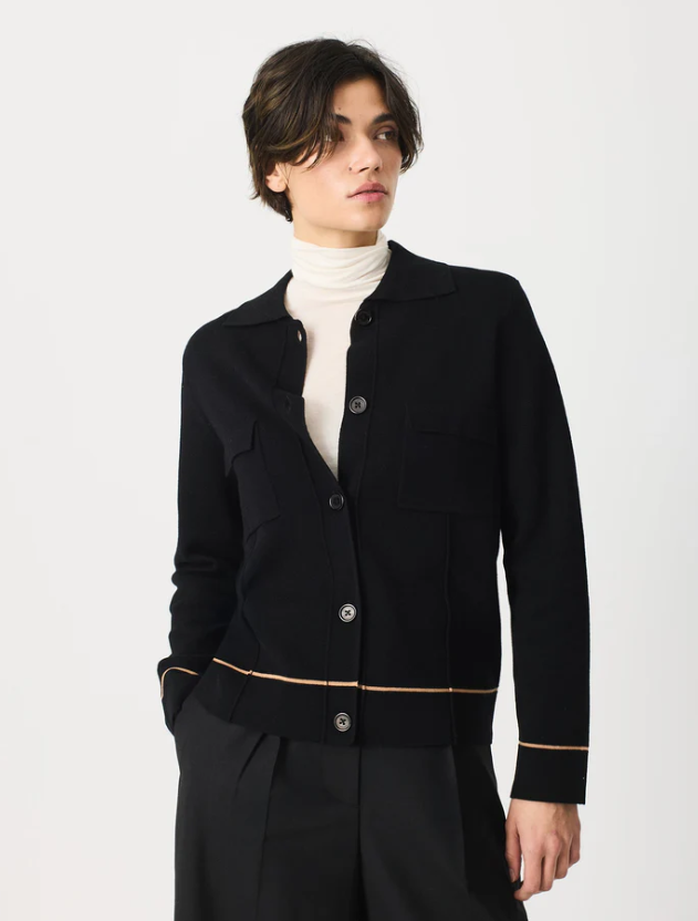 Escorpion Casaco de Malha com Gola - vista frontal