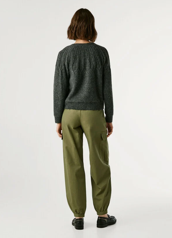 Pepe Jeans Casaco de malha com gola redonda