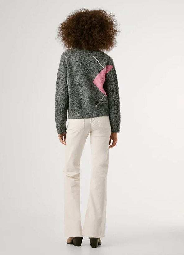 Pepe Jeans Casaco de malha com losangos