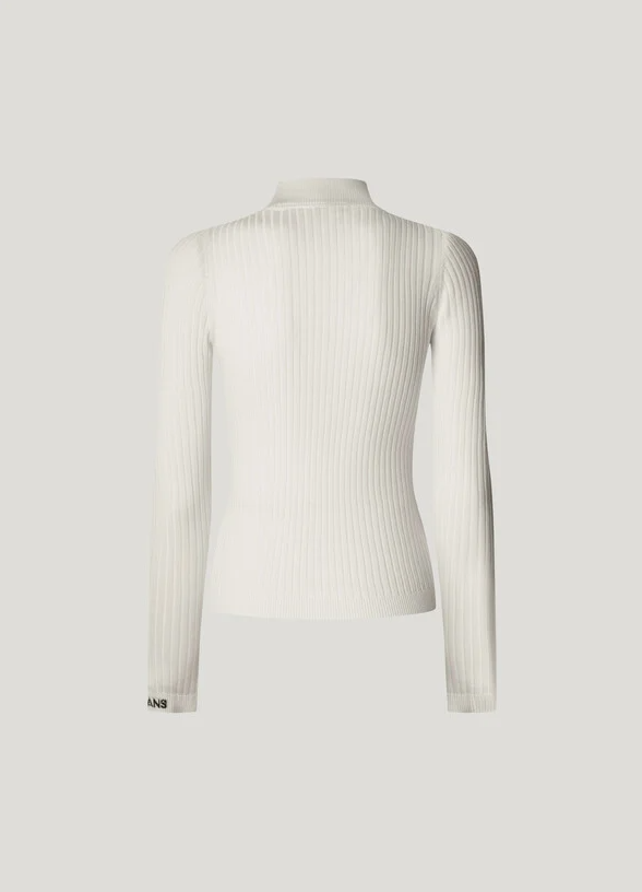 Pepe Jeans Camisola Canelada Gola Mandarim