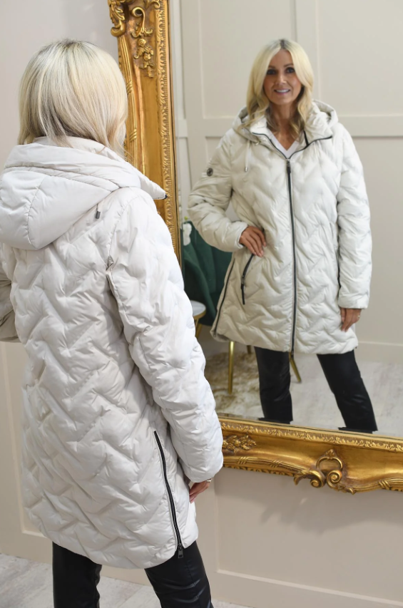 Barbara Lebek parka com Capuz Removível