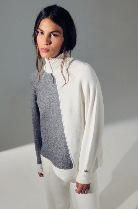 Bejade Camisola Meia Gola Lã - detalhe