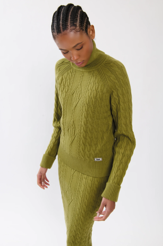 Bejade Camisola Gola Alta Lã Modelo 3 - detalhe