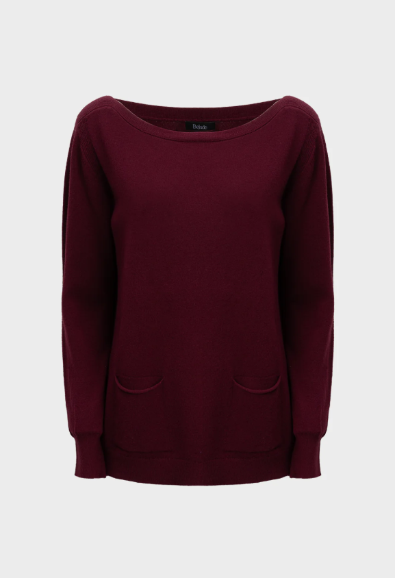 Bejade Camisola Decote Barco com Bolsos - vista alternativa