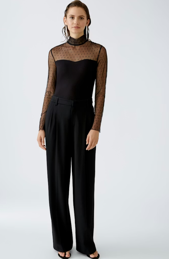 Oui Blusa Lã com Botões Elástico - detalhe