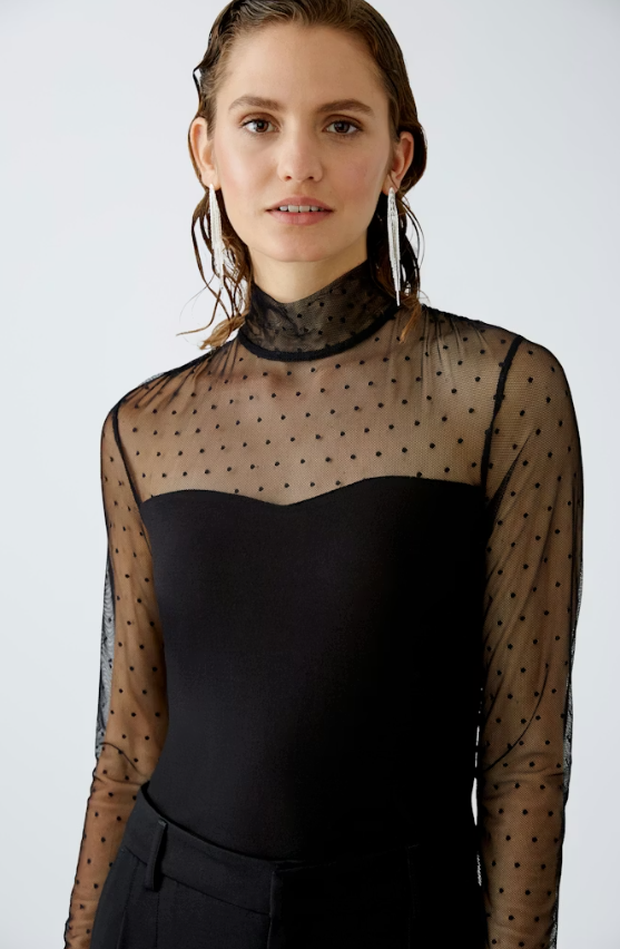 Oui Blusa Lã com Botões Elástico