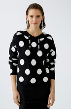 Oui Camisola Lã Jacquard com Capuz - detalhe