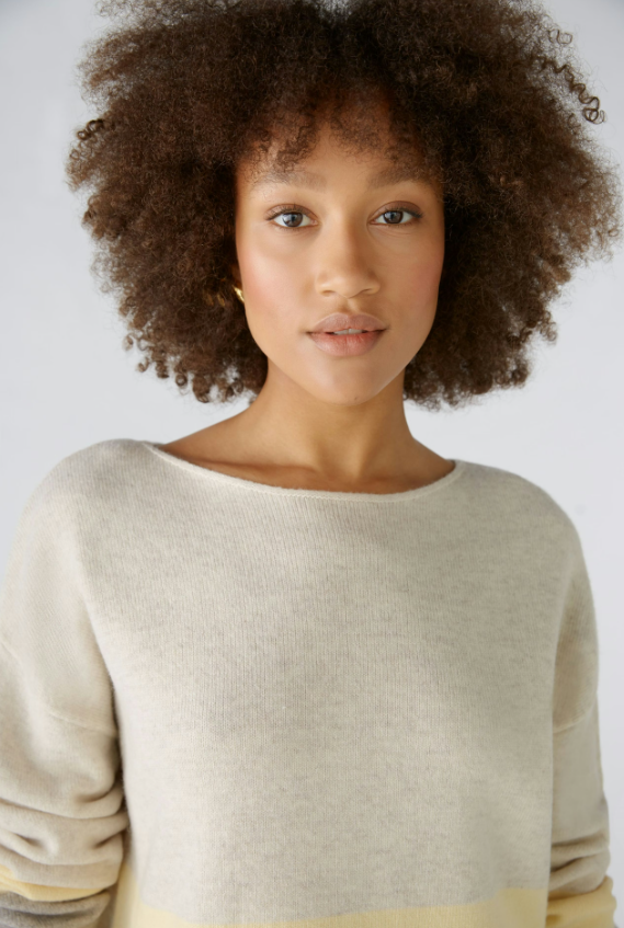 Oui Camisola Lã às Riscas Comprido