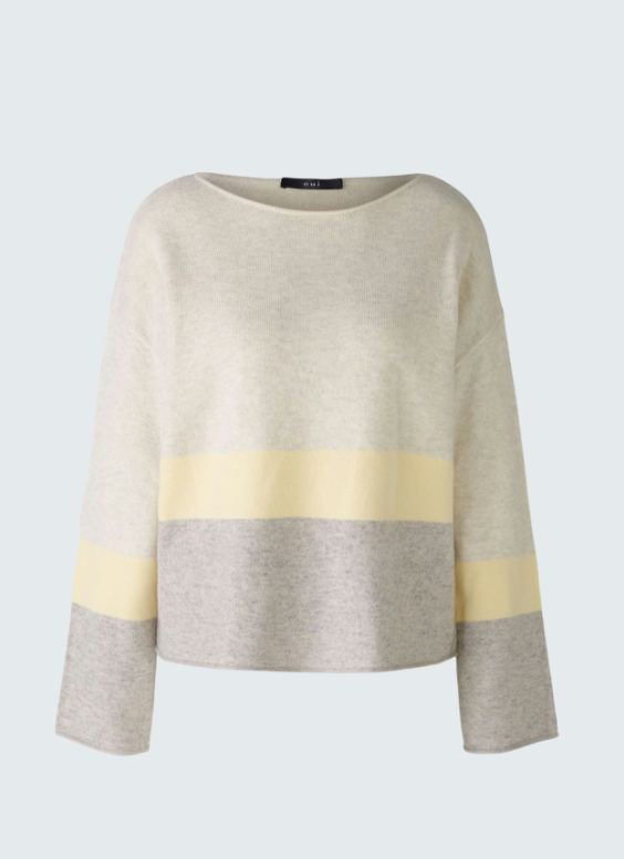 Oui Camisola Lã às Riscas Comprido