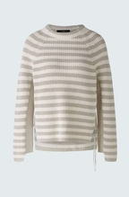 Oui Camisola Algodão Lã às Riscas