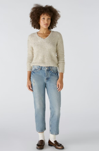 Oui Camisola Lã com Brilho Comprido - detalhe