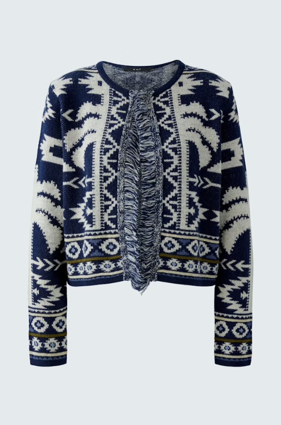 Oui Casaco Malha  estampado