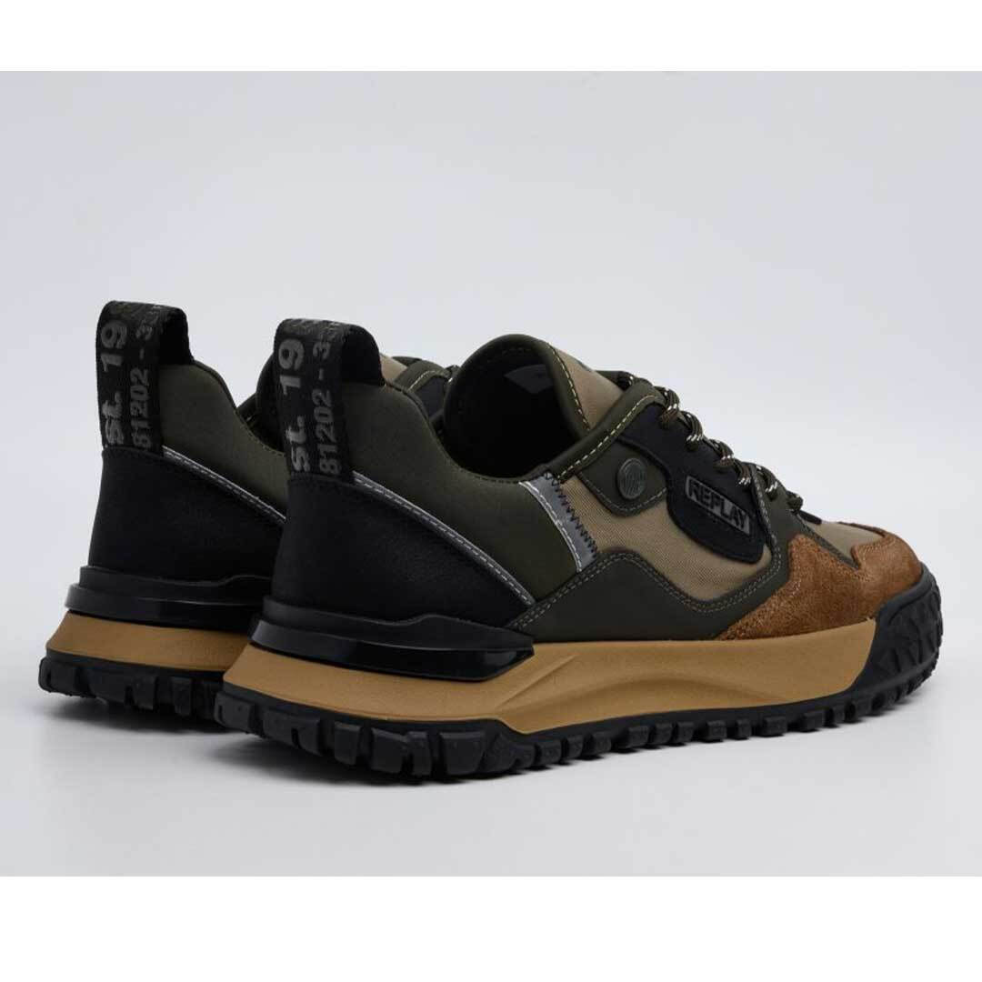 Replay Ténis Blix em pele sintética com sola robusta - detalhe