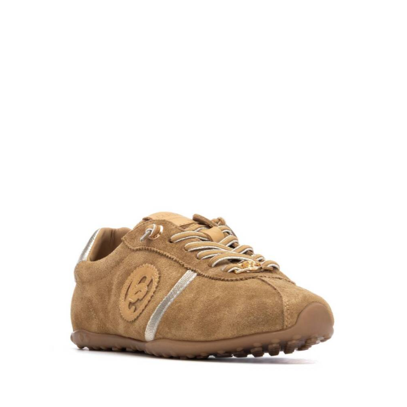Carmela Brown and Silver Suede Tennis Shoes