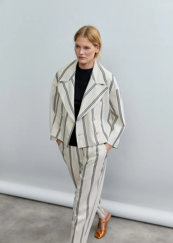 Psophia Chalk Stripe Pants