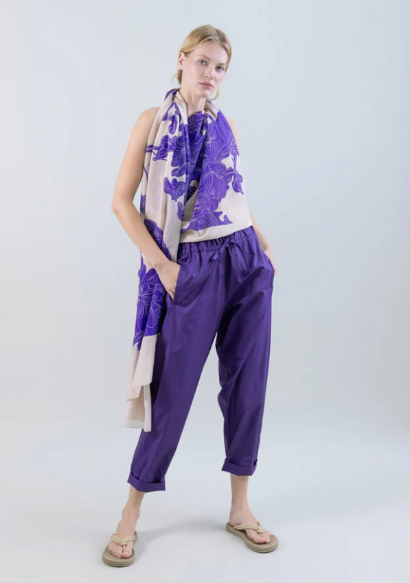 Psophia Calça com cintura elástica