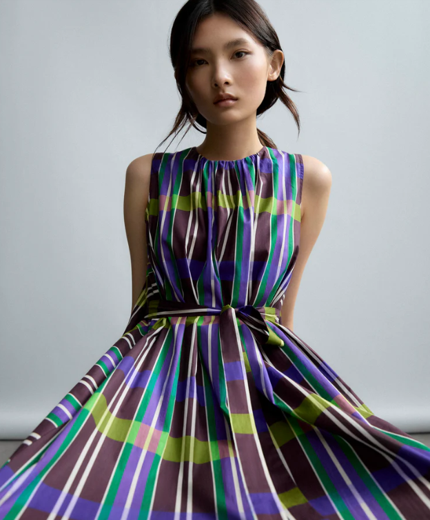 Psophia Striped Dress