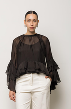 Kaos Jeans Blusa Folhos