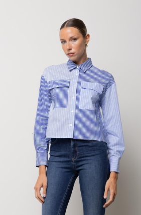 Kaos Jeans Camisa Riscas