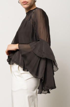 Kaos Jeans Blusa Folhos