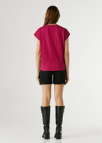 Pepe Jeans T-shirt Decote Em V Com Detalhes Openwork