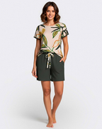 Impetus Pijama t-shirt estampado floral e calções